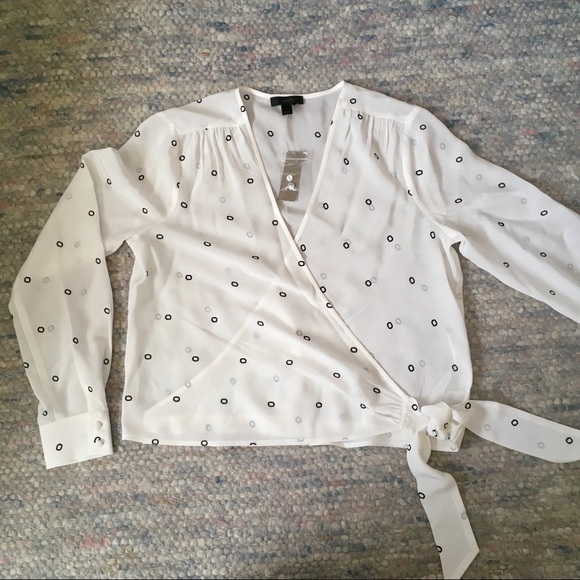 J. Crew Tops - NWT J.Crew Silk Tie Front Top